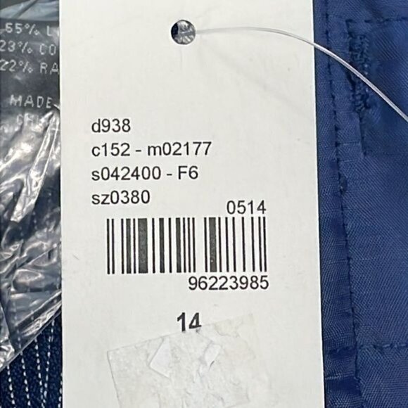 NWT Lane Bryant The Lena Wide Leg Trouser Pant Blue Pinstripe Linen Blend Sz 14 - Picture 12 of 12